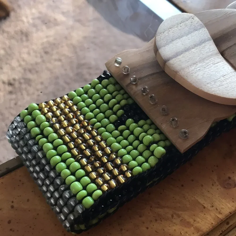 Southwestern Beaded Wooden Belt